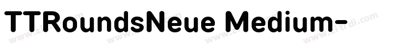 TTRoundsNeue Medium字体转换